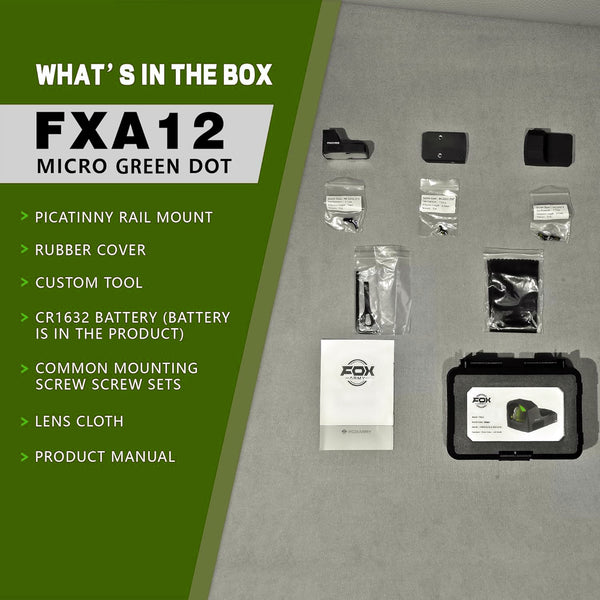 FXA12-GR Micro 3MOA Green Dot Fort RMR Footprint