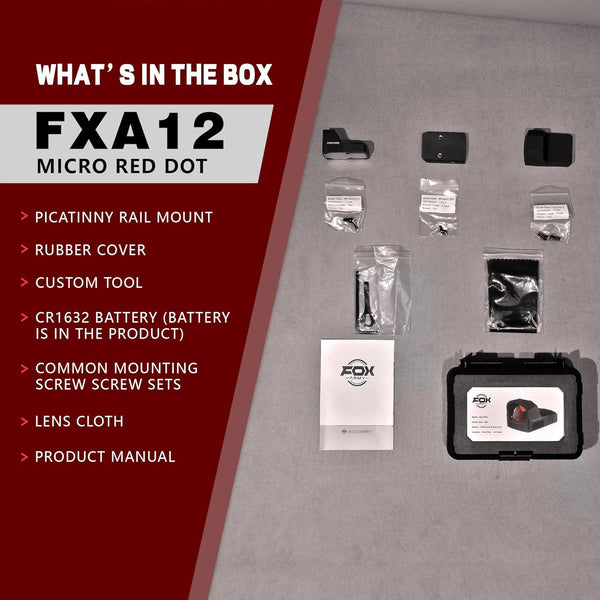 FXA12 PRO Multi-Reticle Micro Red Dot Fort RMR Footprint